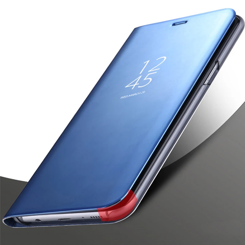 Зеркальный умный флип чехол для Samsung Galaxy S9 C8 C10 J7 Nxt Note 8 S8 S7 Edge J4 J6 J8 A6 2018 кожаный
