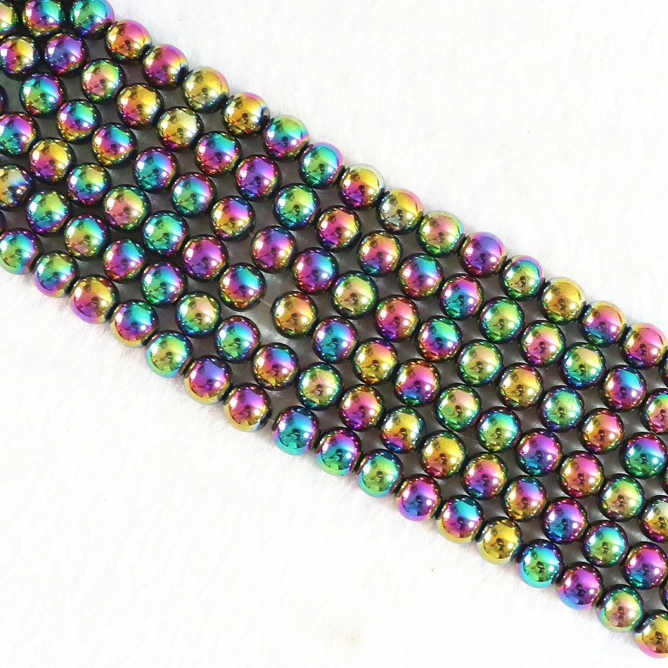 

Fashion multicolored magnetic hematite stone 4mm 6mm 8mm 10mm 12mm beautiful round loose beads diy Jewelry B180