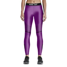 Женские спортивные штаны фиолетового цвета с полосатым принтом размера плюс, синие Черные Лоскутные зимние осенние весенние черные леггинсы