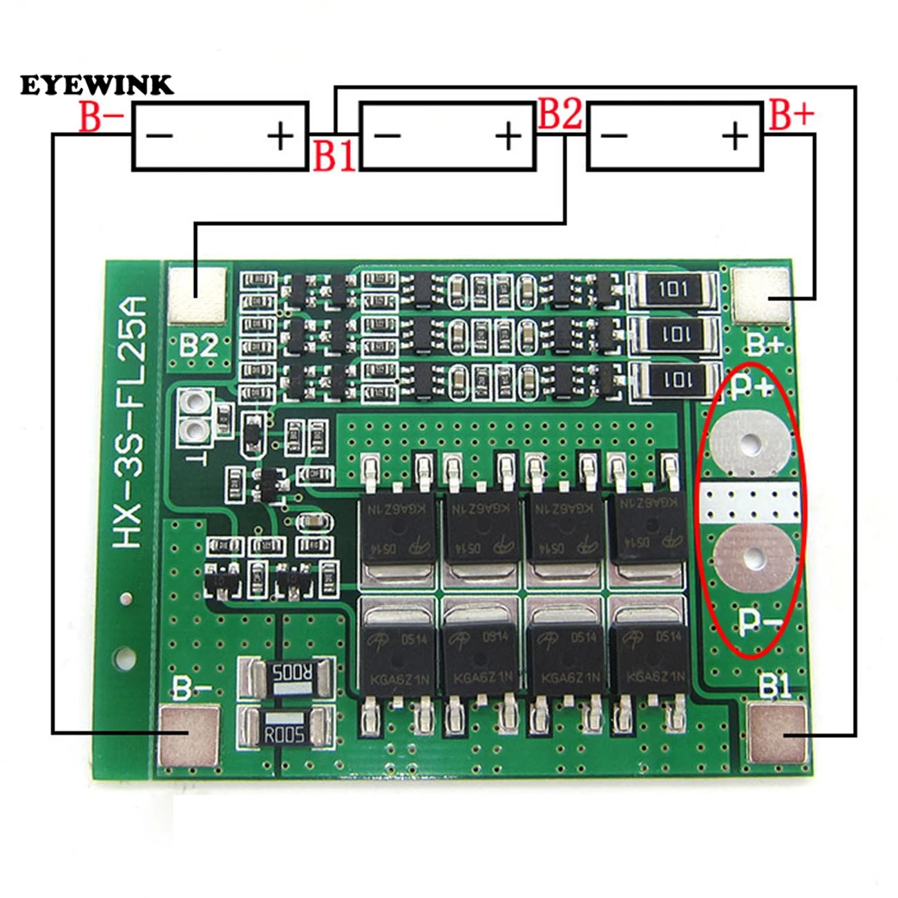 

3S 25A Li-ion Lithium Battery Charger Protection Board PCB BMS For 25A Current Drill Motor 11.1V 12.6V Lipo Cell Module Enhanced