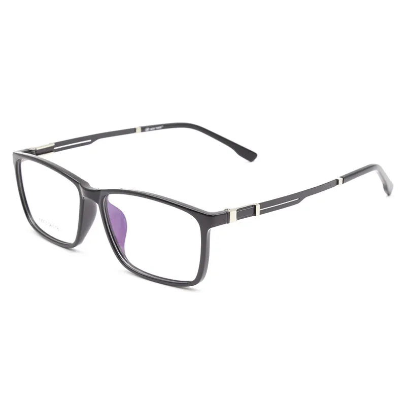 TR90 прямоугольные очки рамки модные очки полноразмерная оправа оптическая от близорукости, по рецепту прозрачные очки для компьютера рамка X2003 очки - Цвет оправы: Shinny Black