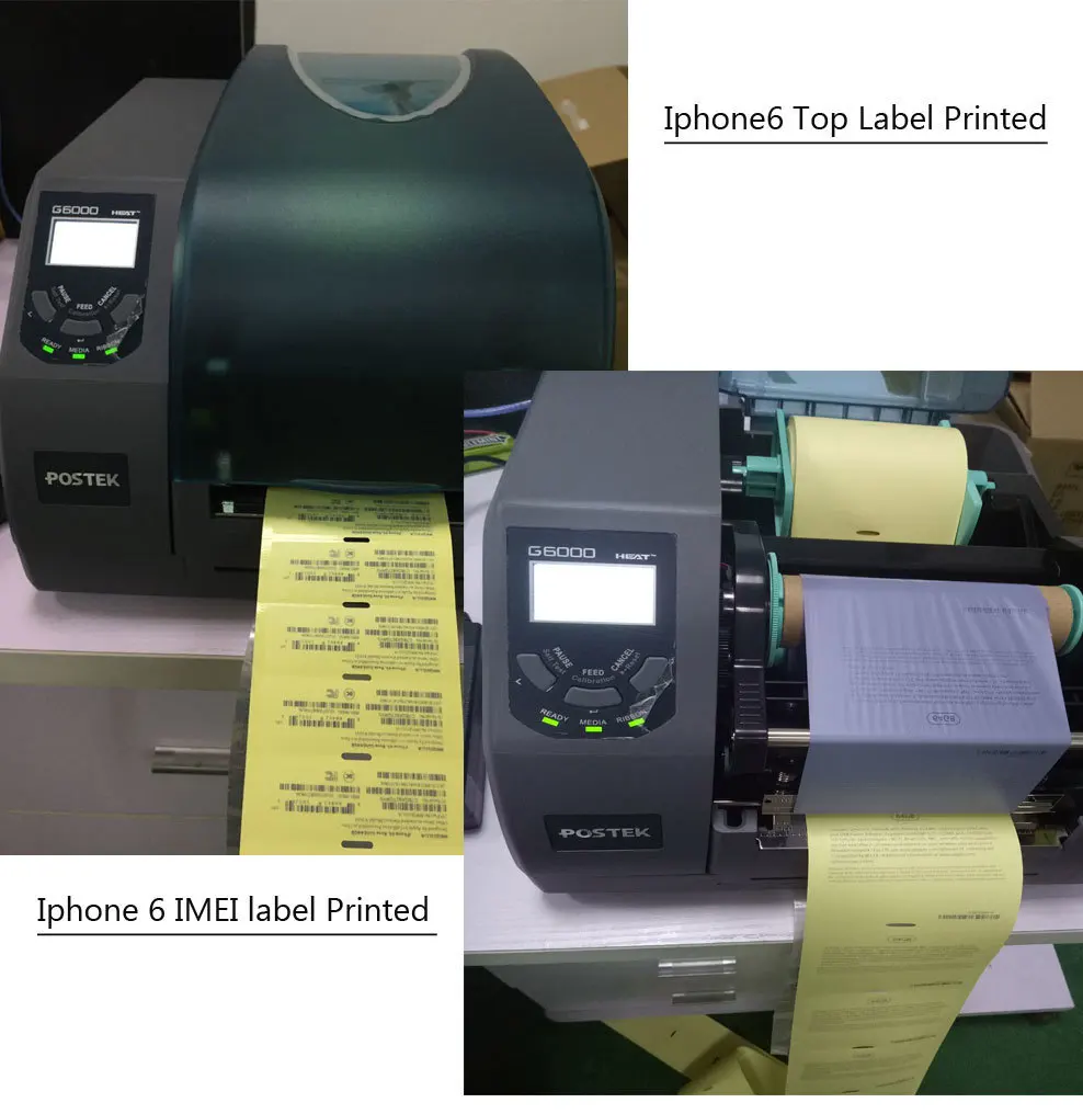 Модный термотрансферный принтер штрих-кодов с 600 точек/дюйм для мобильного телефона IMEI и печати верхних этикеток