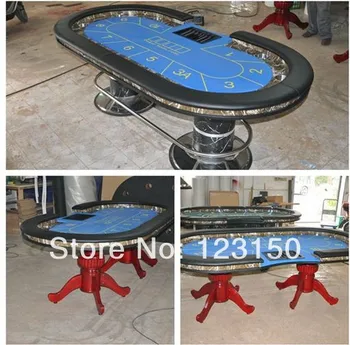 

PT-003 Poker table with solid wood leg, deluxe gambling table