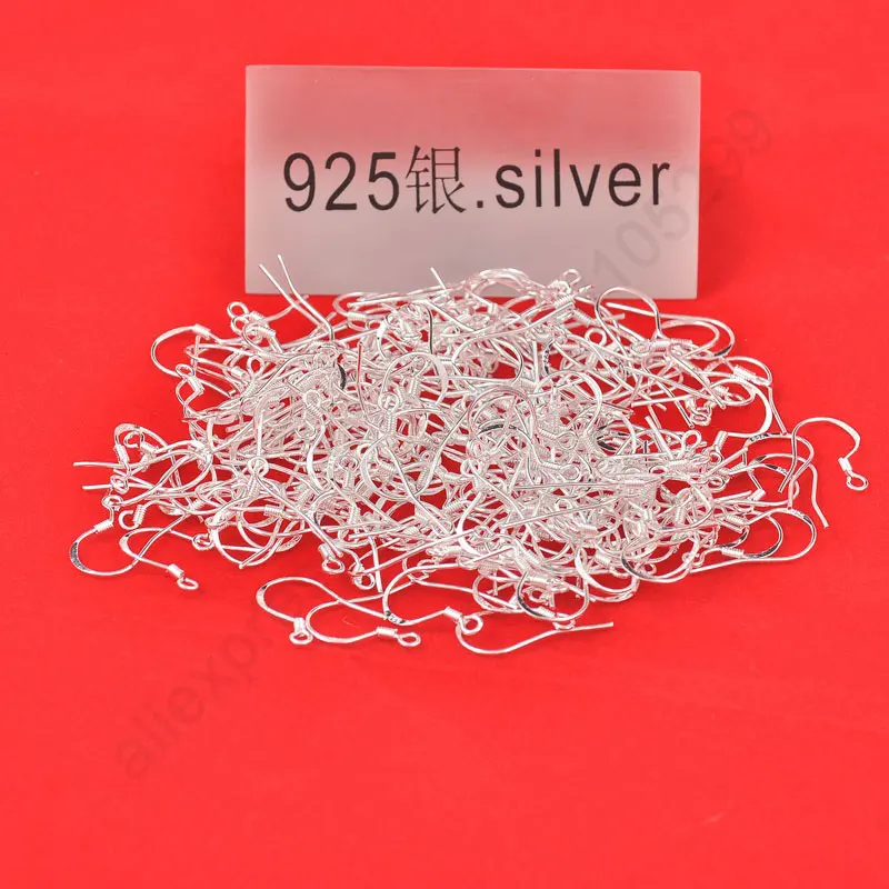 

400PCS Lot Making DIY Design Jewelry Findings 925 Sterling Silver Hook Earrings 15mm Hooks Earrings