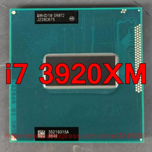 Оригинальный процессор lntel Core I7 3920XM SR0T2 CPU (8M кэш/2 9 ГГц 3 8 ГГц/четырехъядерный)