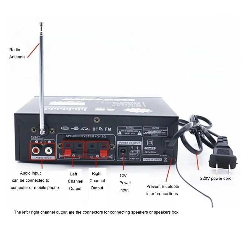 Hifi Stereo Audio Power Amplifier
