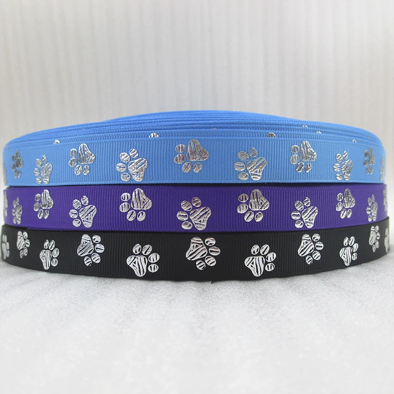 

(5yds per roll) 10Y43914 5/8"(16mm) Silver printed ribbon high quality printed polyester ribbon 10 yards, wedding gift wrap