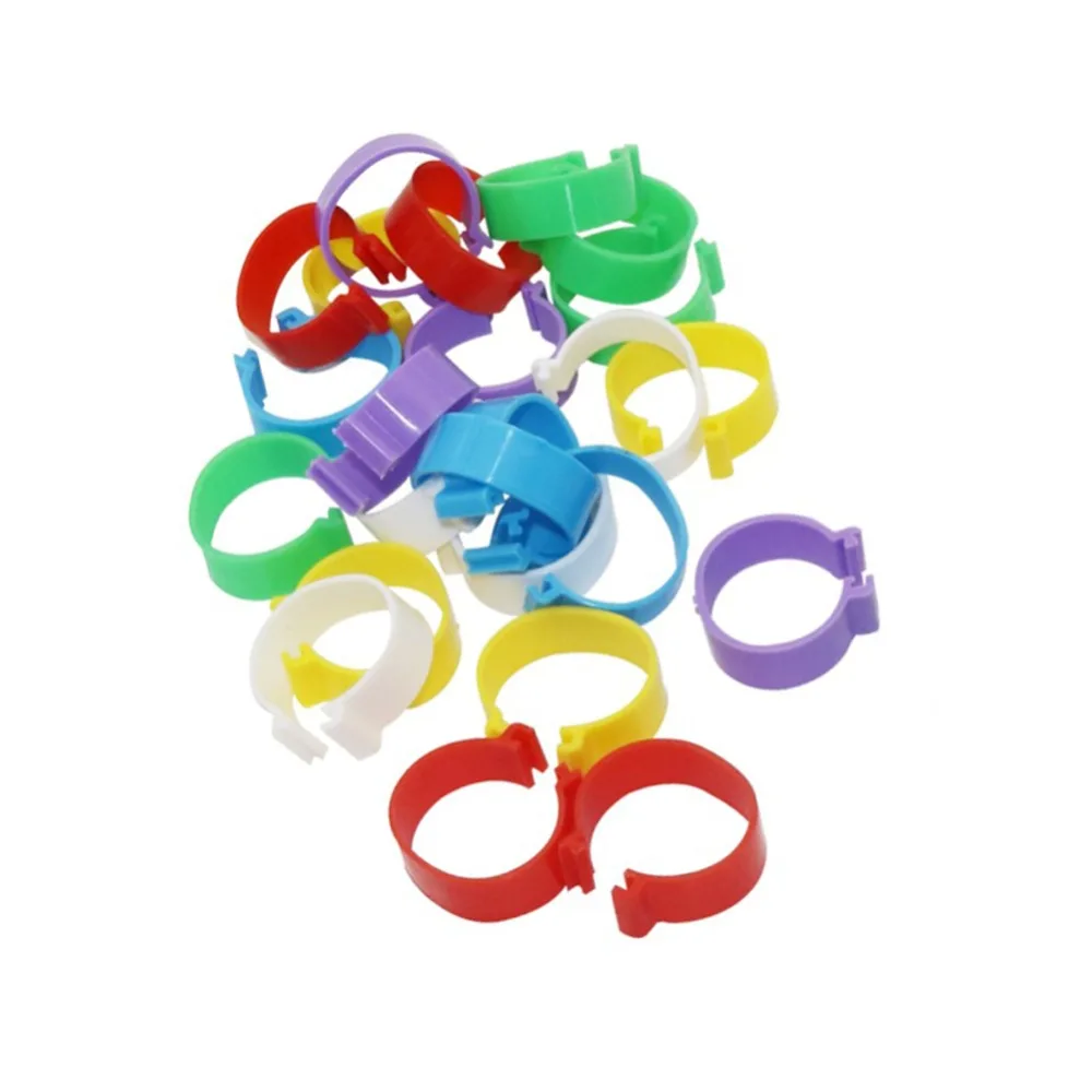 6 Colors 25mm Poultry foot ring Chicken duck Goose Buckle type Clip rings Chicken coop Farm equipment Feeding supplies 90 Pcs