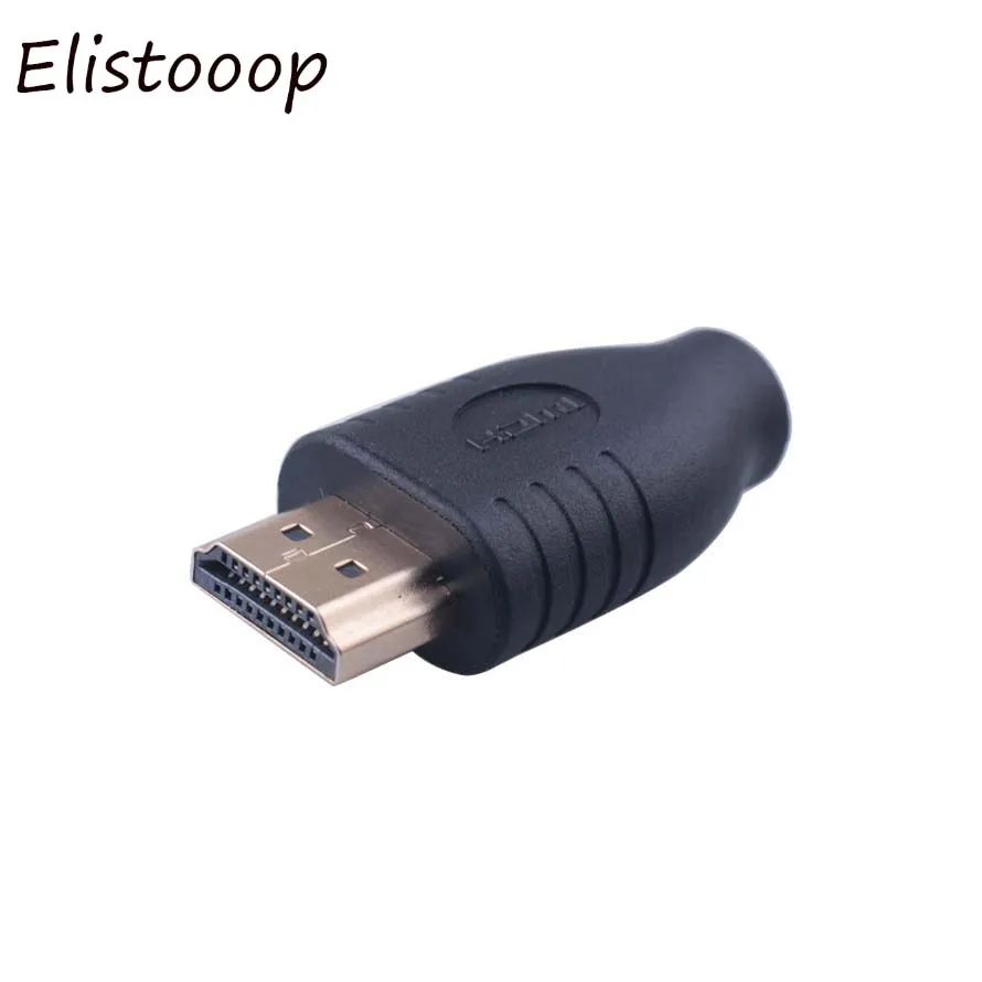 

Elistooop HDMI Socket Adapter Converter Type A Male to Micro HDMI D Female Cable Video Adapter Travel Black