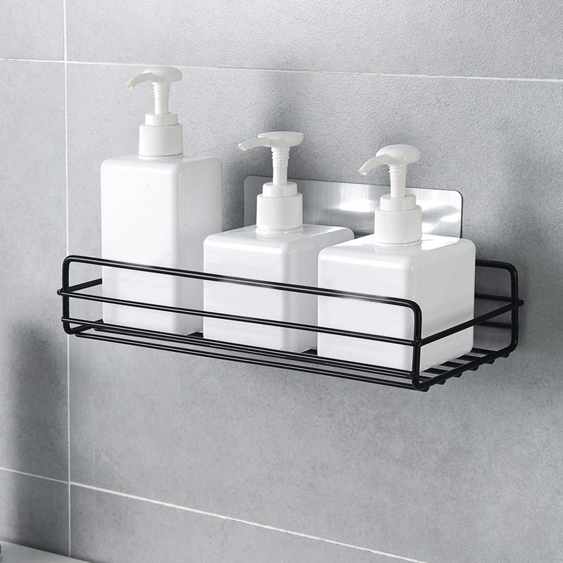 

Iron Sink Sucker Organizer Shelf Bathroom Wall Vacuum Suction Cup Sponges Storage Basket Kitchen Soap Towel Holder