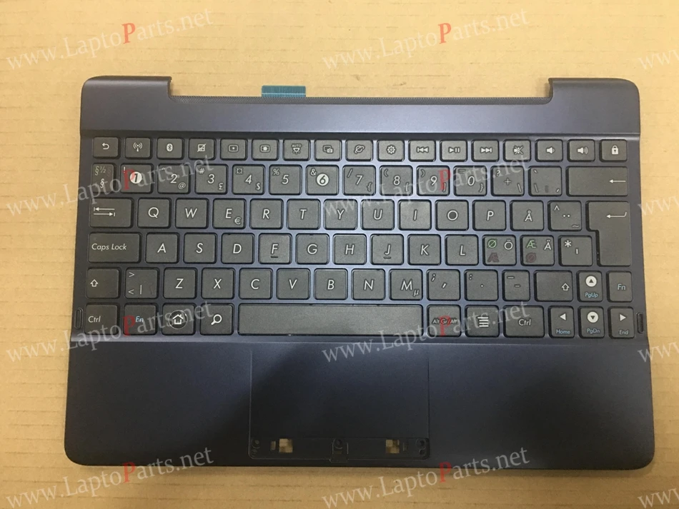 

New ND Nordic Keyboard with C shell for ASUS TF300 TF300T Deep Blue and silver With Palmrest topcase Laptop Keyboard