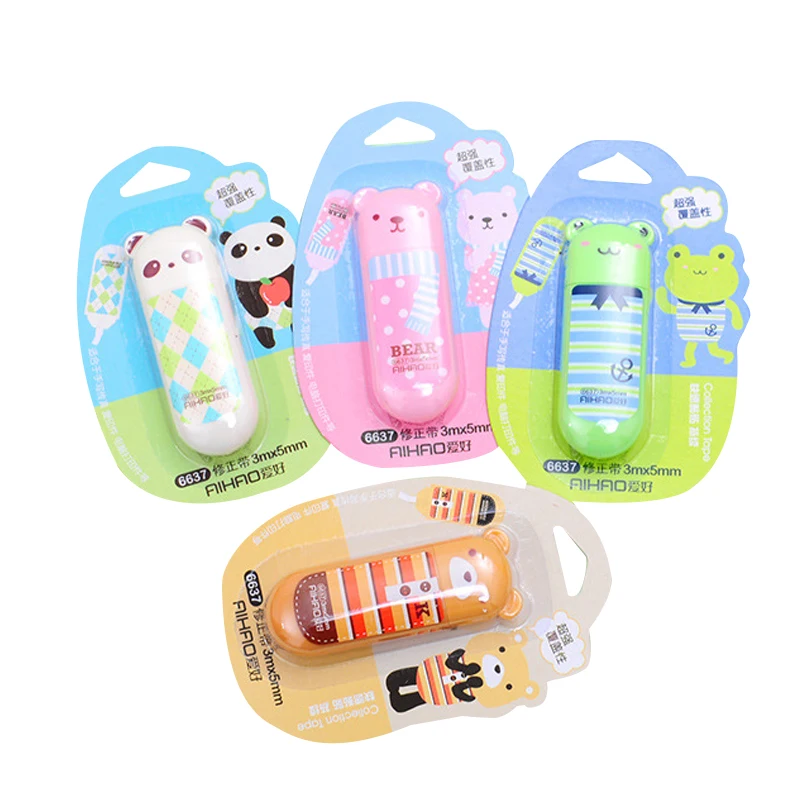 

3m X 5mm Cute Kawaii Aihao Animal Panda Bear Frog Correction Tape School Office Supplies Stationery Kids
