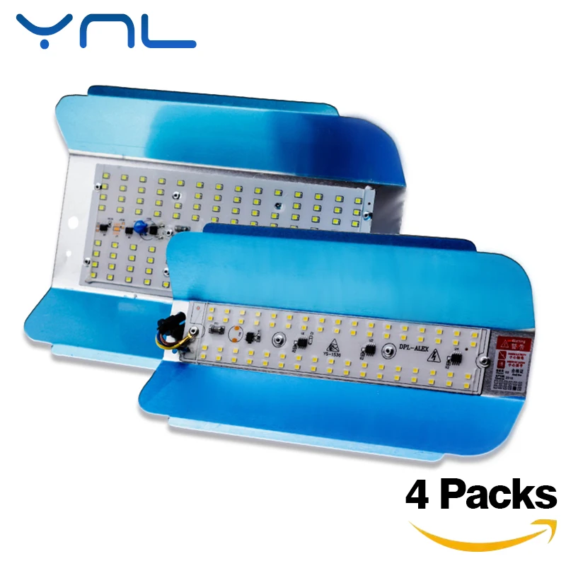 

YNL 4PCS LED Lamp Floodlight Flood Light LED LODINE TUNGSTEN LED 50W 100W Outdoor Lighting Spotlight Refletor Gargen Lamp newest