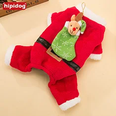 Милая Рождественская одежда для домашних животных, осенняя и зимняя хлопковая одежда для собак