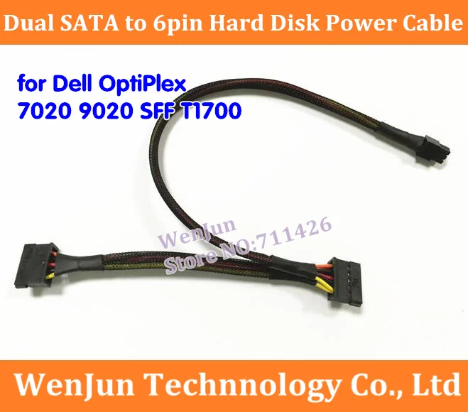 1 Pz Dual Sata 15Pin A 6Pin Cavo Di Alimentazione Del Disco Rigido Per Dell Optiplex 7020 9020 Sff T1700 Cd-Rom