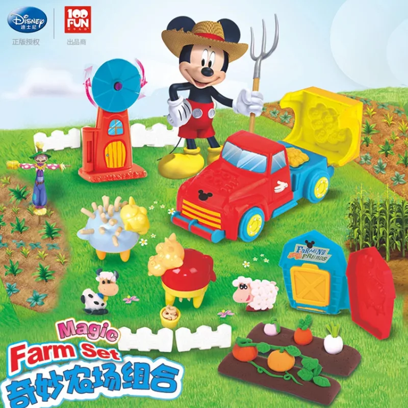 

Disney plasticine suit farm combination mold tool children's color clay toys green color mud for children's gift