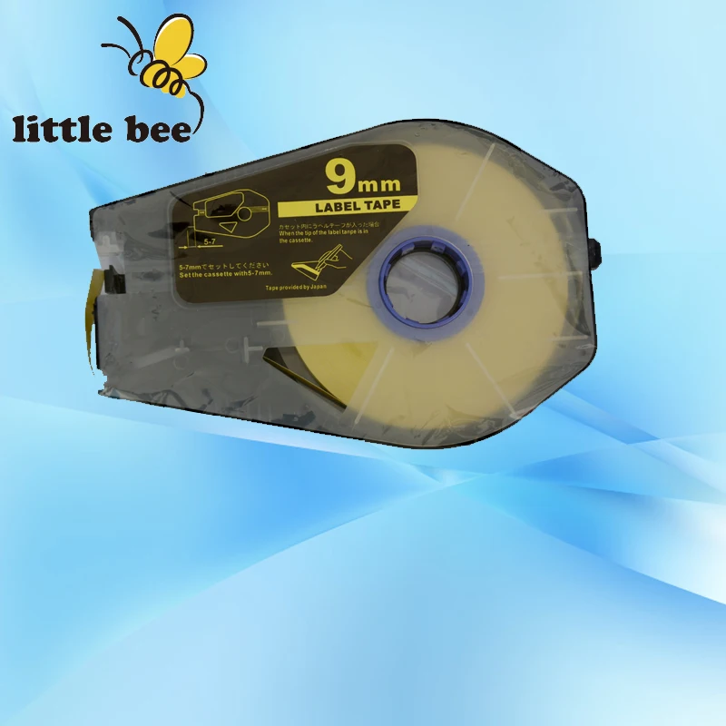 free shipping Label Tape Cassette 9mm x 30m (Yellow) cable ID printer