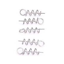 100pcs Soft Bait Lure Spring Lock Pin Crank Hook Connect With Lures Fixed Latch Outdoor Fishing Practical Pin Tool