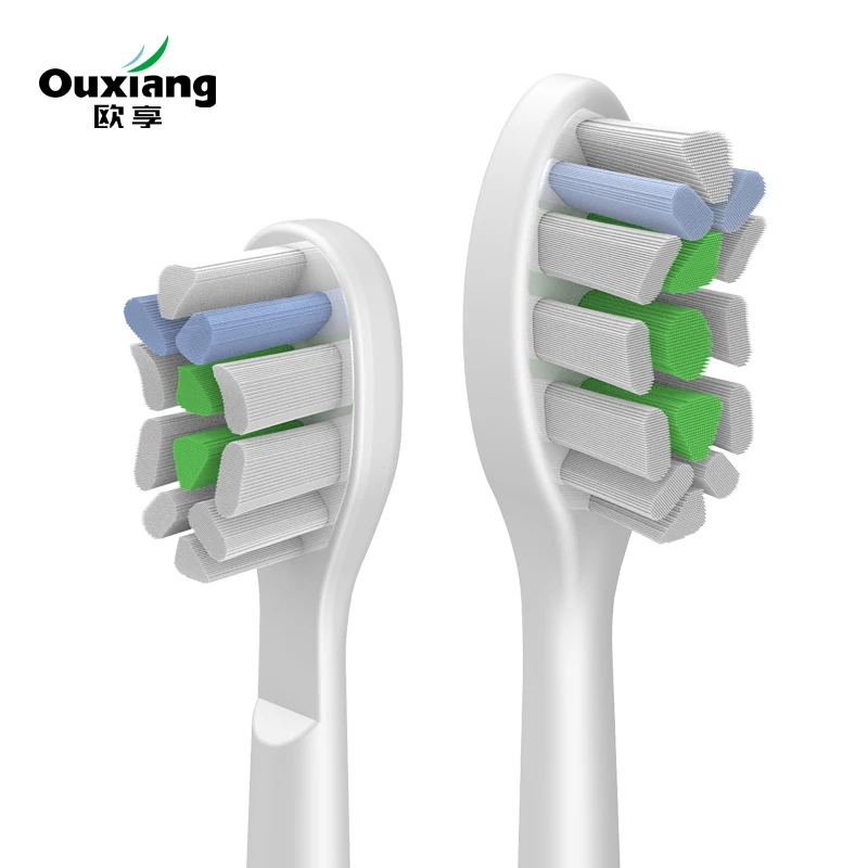 

Replacement Toothbrush Heads 2pc/bag Electric Toothbrush Head Fit For Ouxiang S2 Vertical Brush Electric Toothbrush Extra Heads