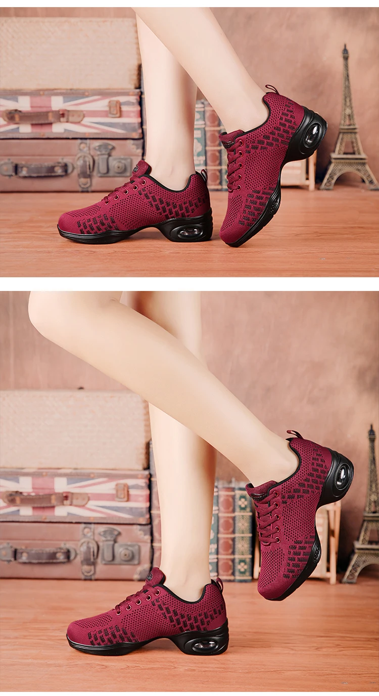 Новинка года; дышащая танцевальная обувь на мягкой подошве; женская обувь для фитнеса; спортивные танцевальные кроссовки; обувь в стиле джаз и хип-хоп; zapatos mujer