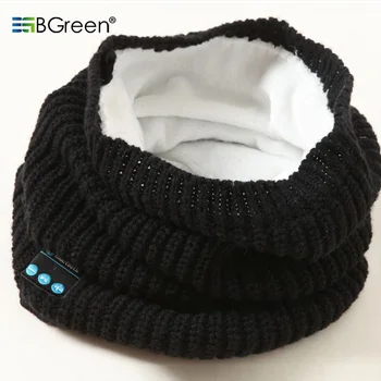 

BGreen Bluetooth Scarf In-Ear Muffler Headset Neck Warmer Earphones With Mic Earbuds Support Bluetooth 4.2 Phone Call