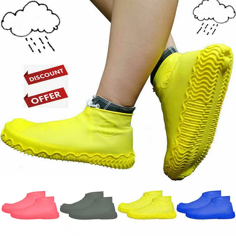 

Rainy Day Shoes Boots Cover Hot Anti-slip Reusable Latex Shoe Covers Waterproof Rain Boot Overshoes Shoes For Rain Accessories