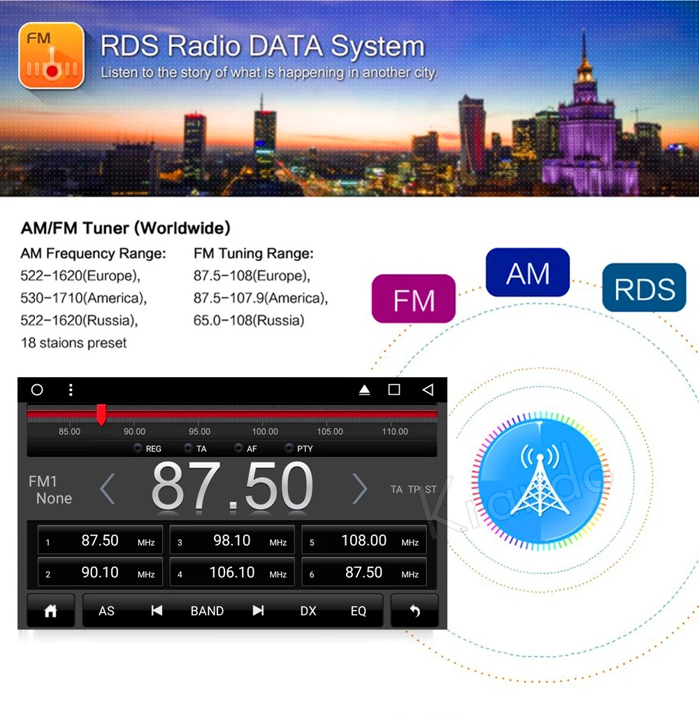 Krando Android car radio gps navigation multimedia system for Crysler 300C 2005 2006 2007 (2)