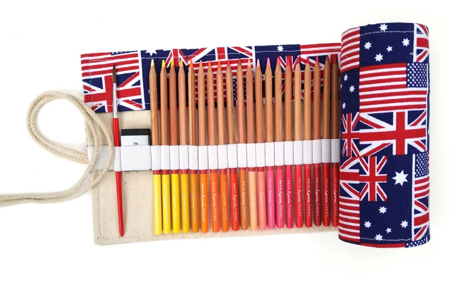 Colored Pencil roll up case 72 Holes-2