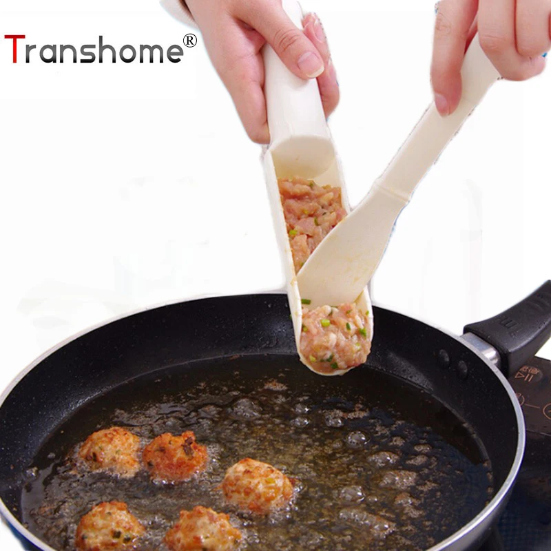 

Transhome MeatBall Maker 2Pcs/set Food Grade Plastic DIY Pattie MeatBall Mold Fish Ball Burger Set Convenient Cooking Tools 2019