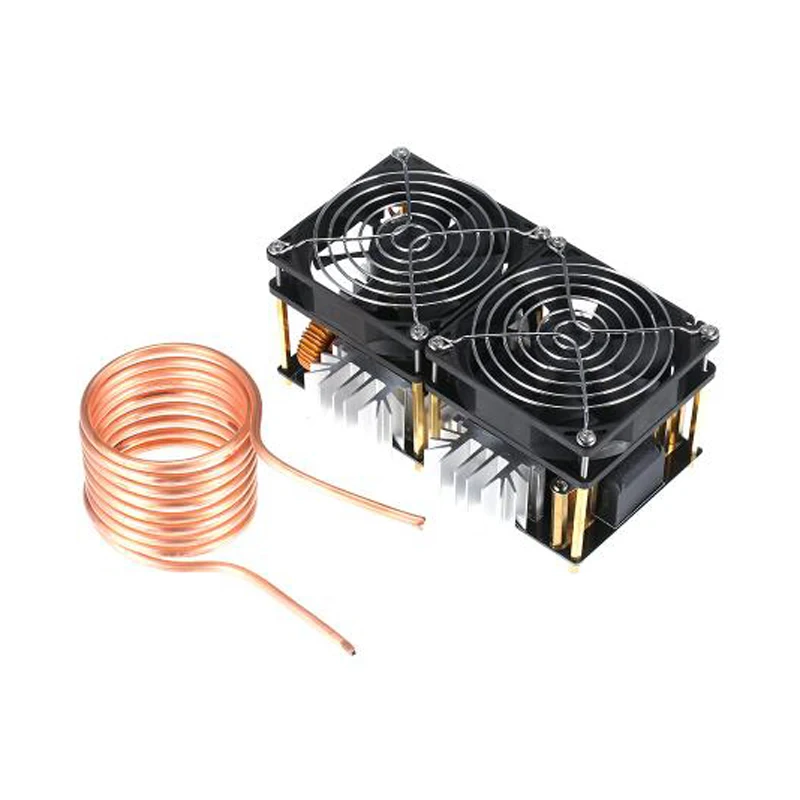  1800W 40A ZVS Induction Heating Board Module Flyback Driver Heater+48V Coil+Dual fan with copper tu