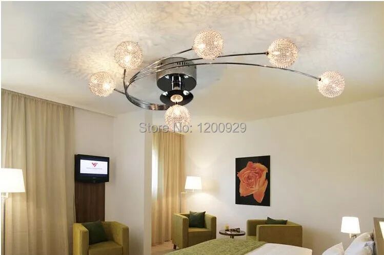 Free Shipping Aluminum Ball Wave Pendant Chandelier Lamp Lighting Modern Home Decoration Living Room PLL-212