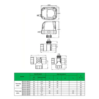 

220V Electric Ball Valve Brass Motorized Two-way Durable Waterproof Switch Type SKD88