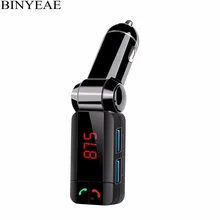 Автомобильный комплект громкой связи bluetooth Беспроводной Автомобильный mp3 плеер Bluetooth FM передатчик двойной Тип usb C USB флеш-накопитель автомобиль Зарядное устройство