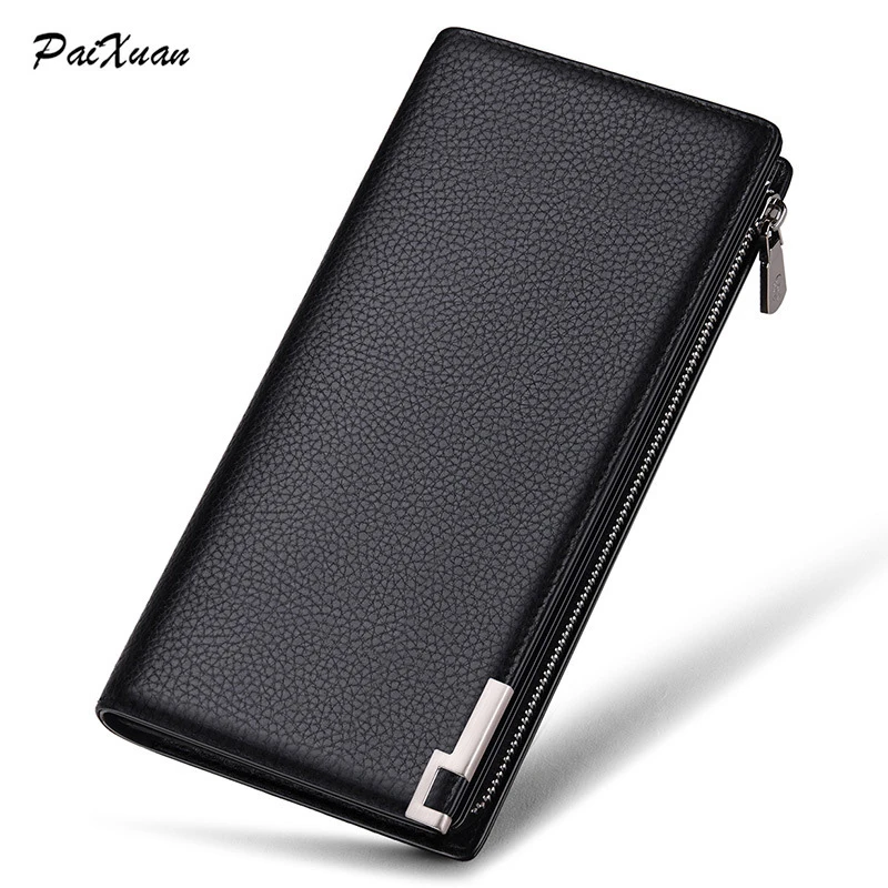 

PACENTO 2017 Fashion Brand Luxury Designer Men Wallets Bag Male Genuine Leather Purse Male Clutch Portfolio Men's Handy Cuzdan