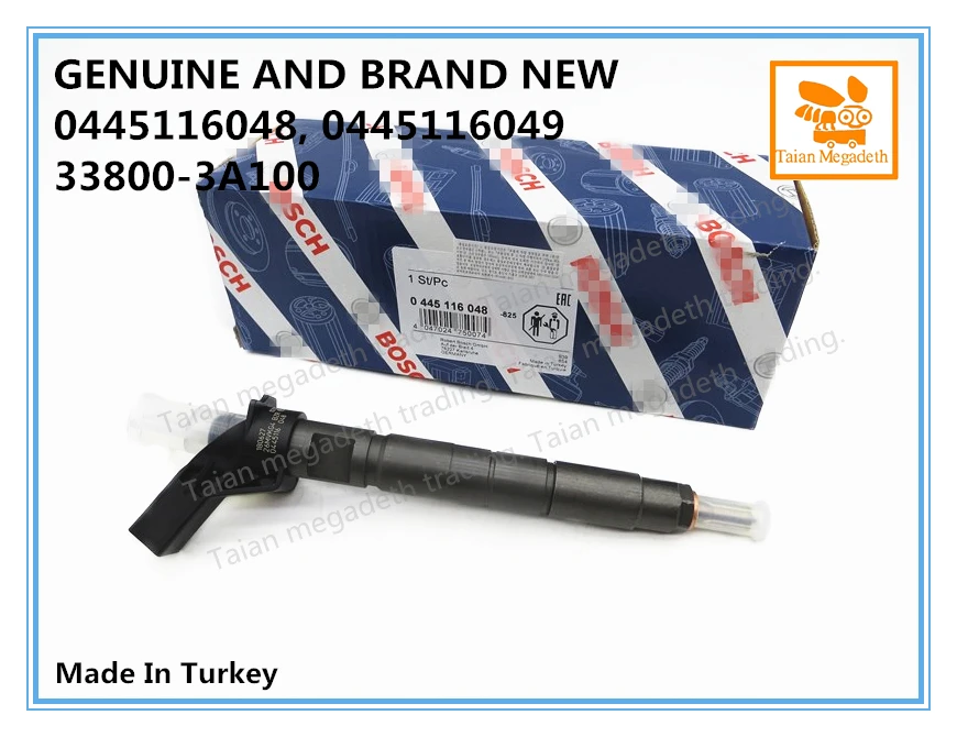 

GENUINE AND BRAND NEW DIESEL FUEL INJECTOR 0445116048, 0445116049, 33800-3A100