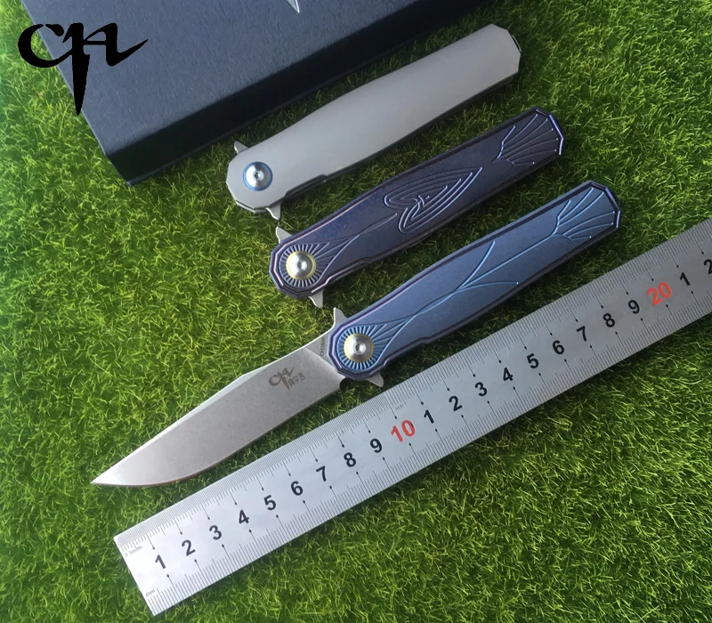 CH 3505 folding knife ceramic bearings s35vn steel TC4 titanium handle