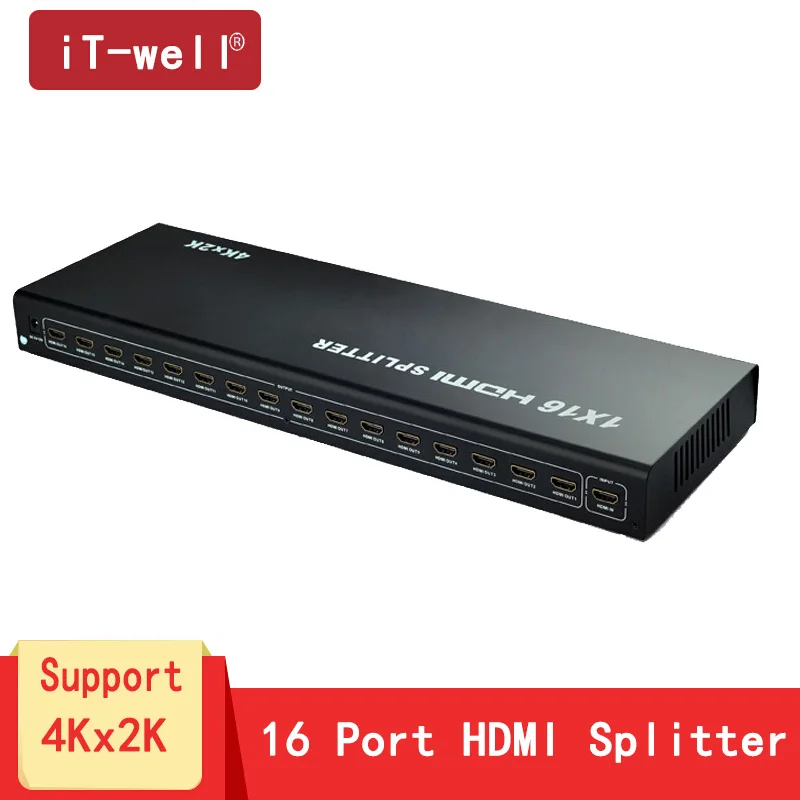 iT-well HDMI Splitter 16 port support 4K x 2K 3D Full HD1080P HDMI Splitter 1X16 HDMI HUB