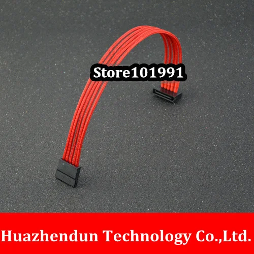High Quality RED Cable SATA Extension Power Cable for Serial hard font b disk b font