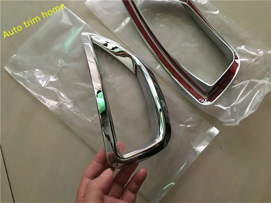 Car Accessories Fit For Renault Captur 2014 2015 2016 ABS Chrome Exterior Rear Fog Lamps Lights Cover Trims Molding Garnish