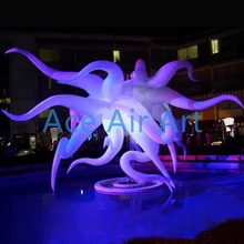 Надувные висячие светодиодный локон звезда/гигантские надувные украшения для бассейна лотоса/надувные светящиеся морские водоросли Монстр на продажу