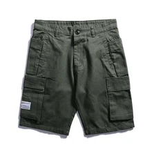 Для мужчин s Шорты летние свободные multi-карман мальчиков Шорты прямо молния до колен Повседневные Шорты Для мужчин твердая работа пляжные шорты