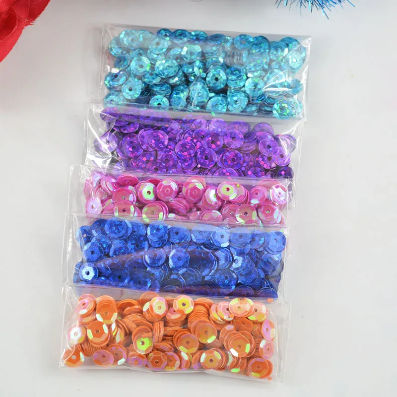 6 мм круглые лазерные цветные Свободные пайетки 5000 6000sequins для шейкера