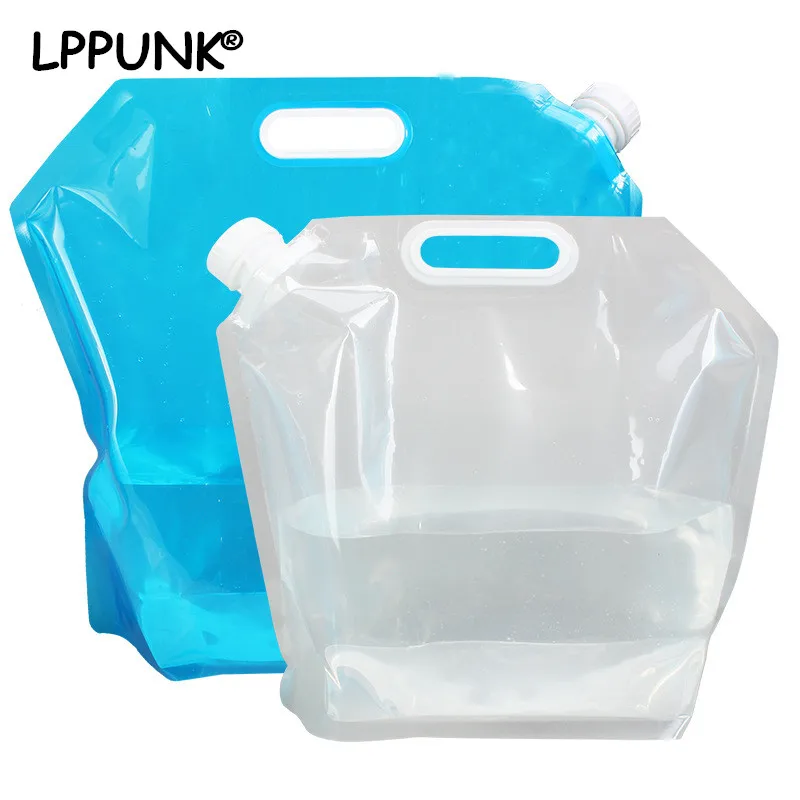 

Hot 5L/10L Large Capacity Car Portable Folding Collapsible Water Storage Bag Bucket Fishing Barrel Transparent water bottle bag
