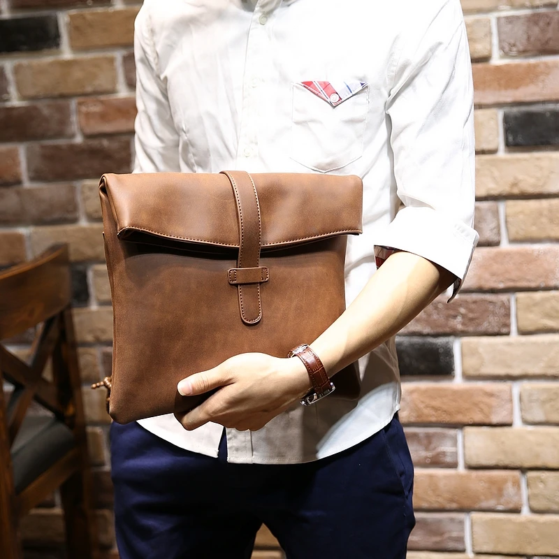 European and American retro high-end men's clutch bag large-capacity  business envelope bag men's high-grade fashion clutch bag men.