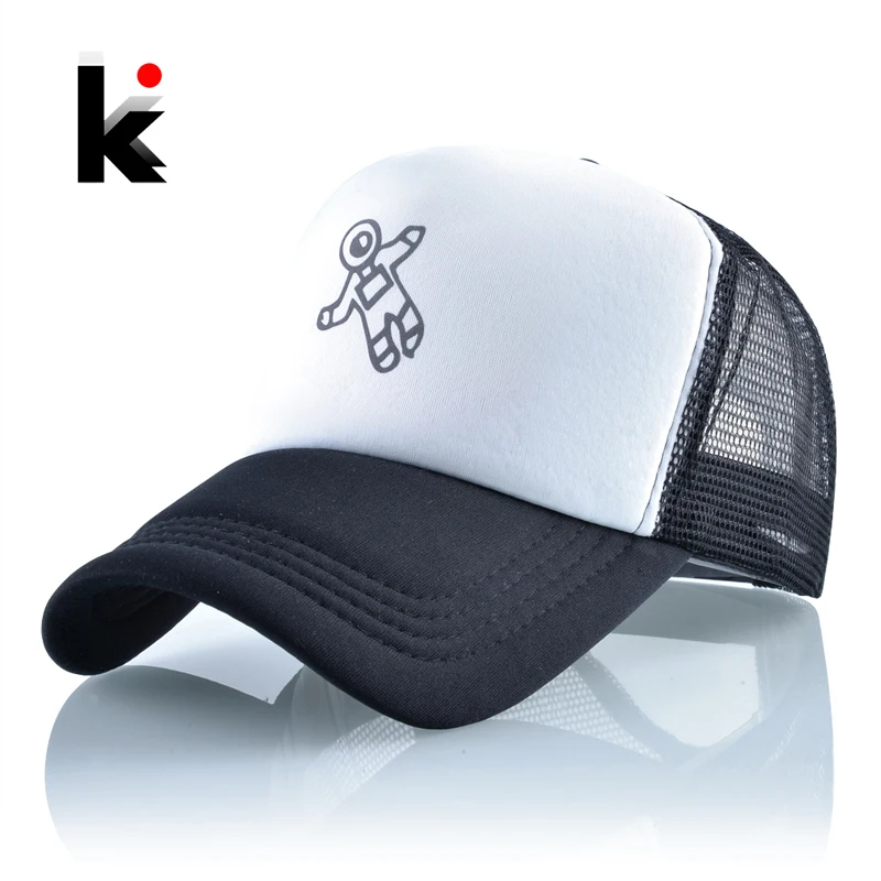 

Summer Baseball Cap Men Women Print Cosmonaut Hat Snapback Hip Hop Bone Casquette Outdoor Unisex Breathable Visor Cap 17 Colors
