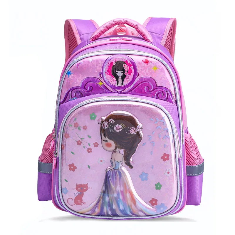 Детские школьные сумки для девочек детский Ранец начальной школы Рюкзак принцесса Ортопедические Рюкзак школьный Дети Mochila Infantil