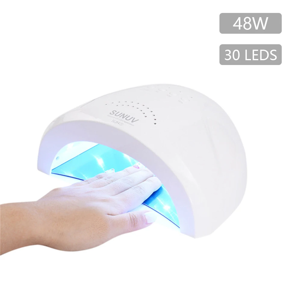24/48W UV Lamp Nail Polish Dryer 30 LEDs Light 5S 30S 60S Drying Fingernail&ampToenail Gel Curing Art Manicure Machines | Красота и