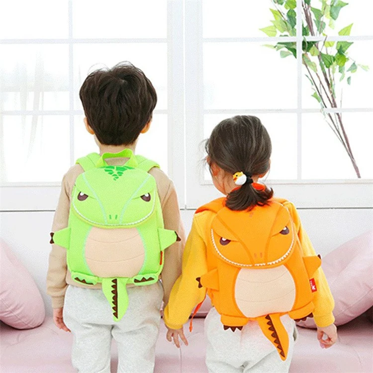 Школьный рюкзак с 3D рисунком динозавра для мальчиков; mochila infantil; неопреновые Детские рюкзаки для детского сада; детские школьные сумки для детей 2-8 лет