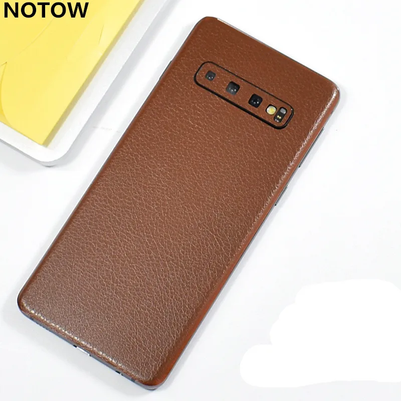 

NOTOW Fashion leather PVC Sticker Mobile Back Paste Protective Film For Samsung Galaxy S10/S10E/S10Plus/s9/s9+/Note8/Note9/s8