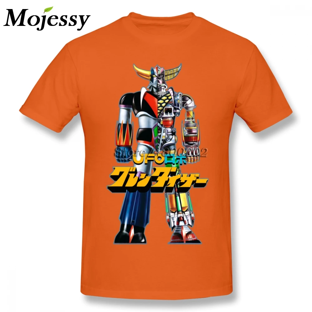 Mazinger Z UFO робот Grendizer футболка для мужчин плюс размер 5XL командный Топ - Цвет: Оранжевый